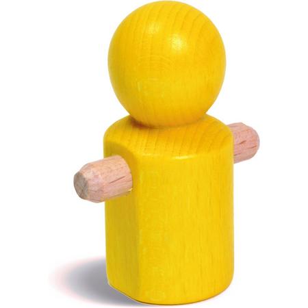 nic houten speelgoed MB Laufmännchen gelb