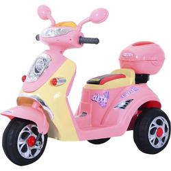 Elektrische Kindermotor - Elektrische Kinderscooter - Speelgoed - 6V 3 km / h - 108 x 51 x 75 cm - Roze- Geel