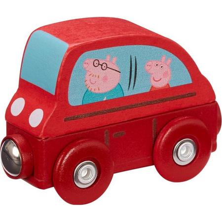 Nickelodeon Auto Peppa Pig Junior 7,5 X 4,7 Cm Hout Rood