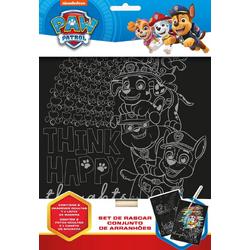 Nickelodeon Krasplaten Paw Patrol Junior Papier Zwart 3-delig