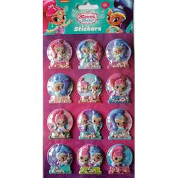 Shimmer and Shine 3D kerst stickers