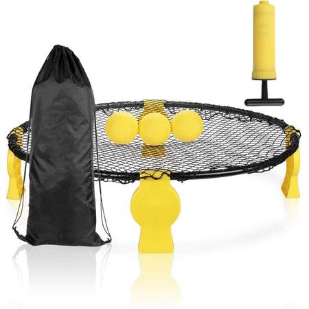 Niftyball - Roundnet Set - Buitenspel - Indoor/Outdoor - Geschikt voor Spikeball - 3 ballen en ballenpomp -