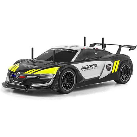 Parkracers - Renault RS - Interceptor - Bestuurbare auto  1:10 - 40 cm- Zwart/wit