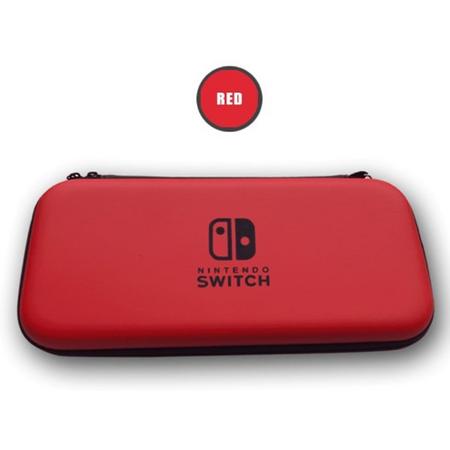 Nintendo Switch Case - Premium opberghoes met extra veel opbergvakken - Tasje / Opberg Case / Cover / Skin / Hoes / Rood