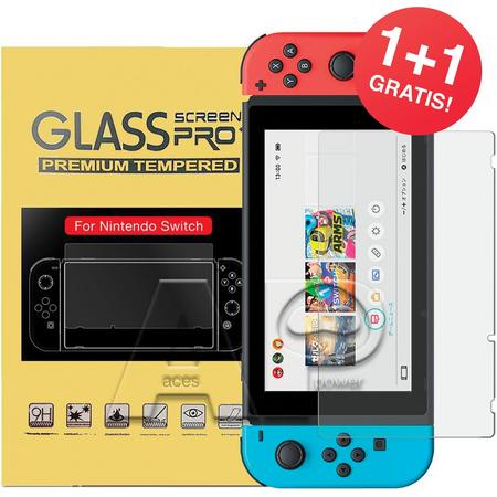 Switch Screen Protector van Verhard Glas - 2 Stuks Voordeelverpakking - Voor Nintendo Switch