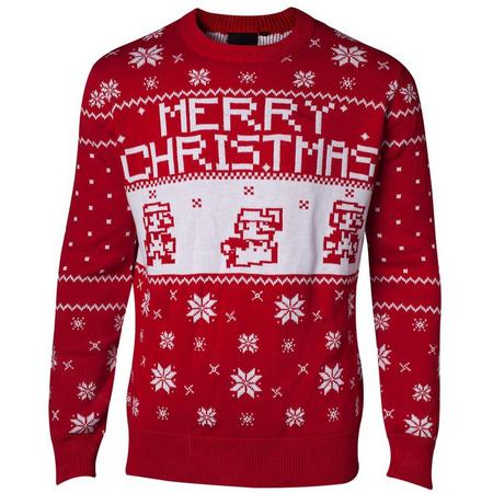 NINTENDO - Knitted Merry Christmas Sweater (L) Kerst trui