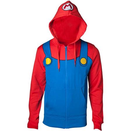 Nintendo - Super Mario Novelty cosplay heren hoodie vest met capuchon multicolours - L