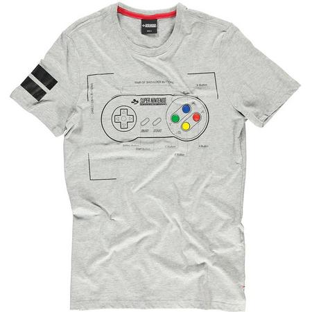 Nintendo Nintendo Heren Tshirt -M- Super Power Grijs
