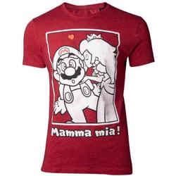   Super Mario Heren Tshirt -2XL- Peach Kiss Rood
