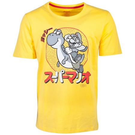 Nintendo Super Mario Heren Tshirt -2XL- Yoshi Geel