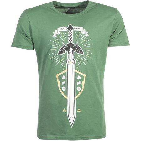 Nintendo Zelda Heren Tshirt -2XL- The Master Sword Groen