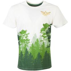   Zelda Heren Tshirt -M- Hyrule Forest Wit/Groen