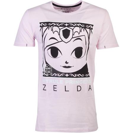 Nintendo Zelda Heren Tshirt -M- Hyrule Princess Roze