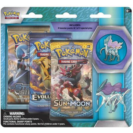 Pokemon Suicune Collectors Pin 3-pack blister