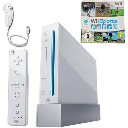 Tweede Kans Nintendo Wii Console (Wit) - Inclusief Controller & Nunchuk met Game Wii Sports - Spelcomputer