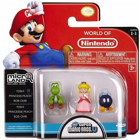 World Of Nintendo - New Super Mario Bros. U - Yoshi-Princess Peach-Bob Omb 3-pack
