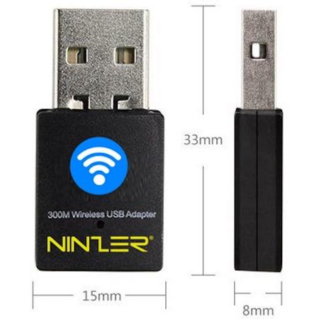 Draadloze Wireless mini USB Wifi netwerk adapter/dongle 300 Mbps