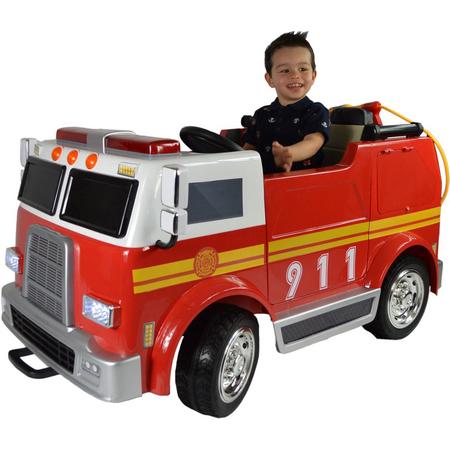 Elektrische Brandweerwagen Deluxe voor Kinderen met 2 Stoelen