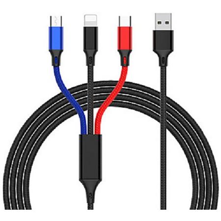 USB naar Micro-USB/USB TYpe C/Lightning