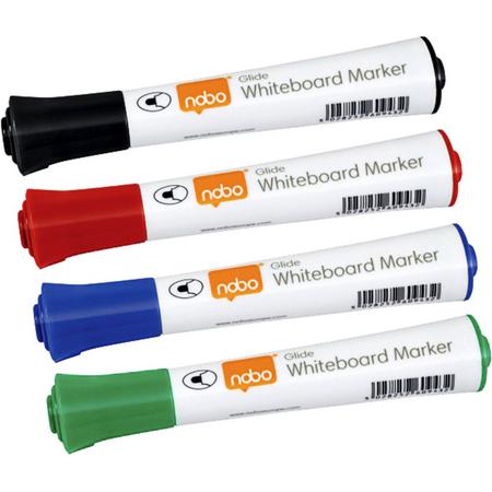 Viltstift Nobo whiteboard Glide rond assorti 2mm 10st - 10 stuks