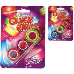 Magnetic Quick Rings: 3-pack Glitter