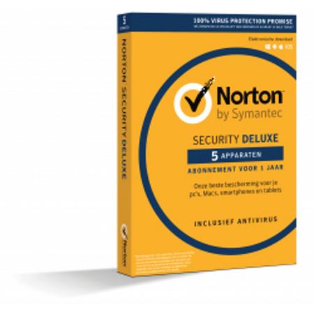 Norton Security Deluxe 5-Apparaten 1jaar 2020