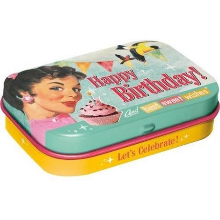 Happy Birthday Pepermunt Doosje Inclusief Mints