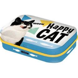 Happy Cat - Pepermunt - Metalen Blikje - Mint Box