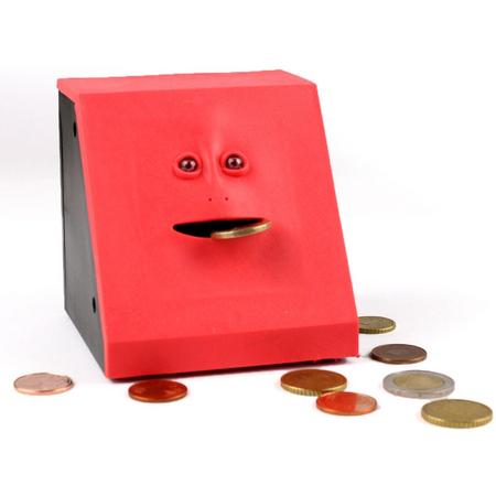 Face bank spaarpot - Rood
