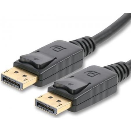 NÖRDIC DPDP-N1005 DisplayPort kabel, DP 1.2, 4K UHD (60Hz), 0,5 meter, zwart