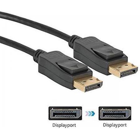 NÖRDIC DPDP-N2010 DisplayPort kabel, DP 1.4, 8K UHD (60Hz), 1 meter, zwart