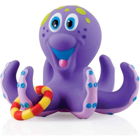 Nuby - Kinderspeelgoed drijvende octopus met 3 ringen - Toys - Games - Speelgoed voor ontwikkeling en vorming - Waterspeelgoed voor Bad / Zwembad