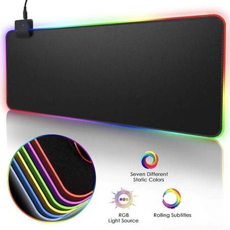 RGB Gaming Muismat - 800 x 300 mm - XL - Waterproof - Non-slip