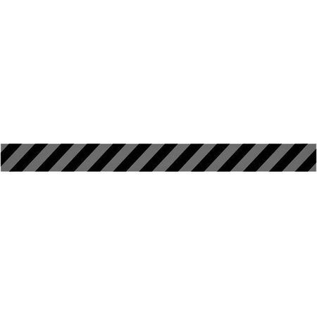 Vloersticker OPUS 2 rechte lijn licht grijs / zwart
