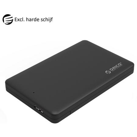 Orico - USB 3.0 harde schijf behuizing voor een 2.5 inch harde schijf - HDD/SSD - SATA III - 5Gbps - High Performance Chip - LED-indicator - Zwart