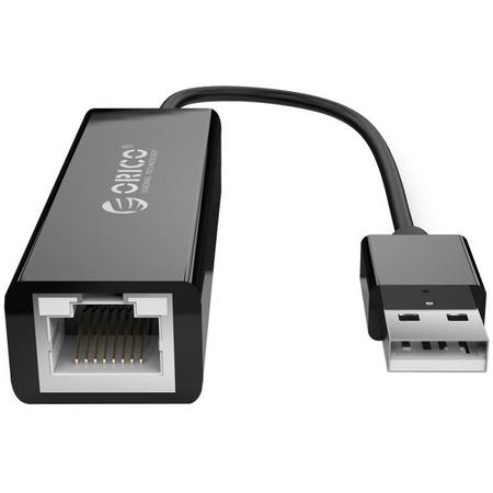 Orico - USB3.0 Type-A naar Ethernet Gigabit Adapter - 10/100/1000Mbps - 13CM Kabel - Zwart