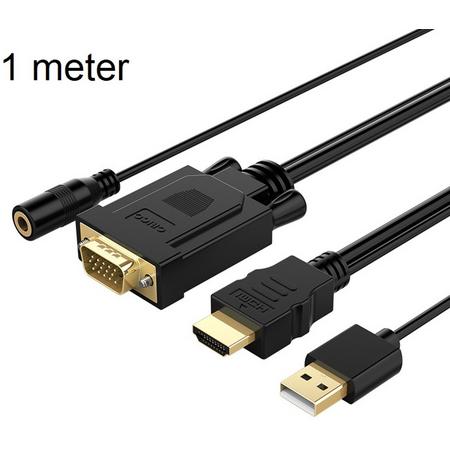 Orico HDMI naar VGA kabel met audio-ondersteuning - 1920x1080 @60Hz - 1M