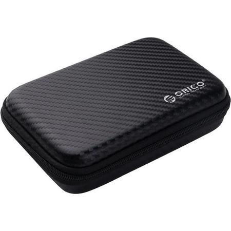 Orico Hard Disk draagtas - Harde Schijf Hard Cover - Voor 2.5 inch HDD - SDD Harde schijf hoes - USB kabels opberg hoes - Elektronica organizer - Zwart