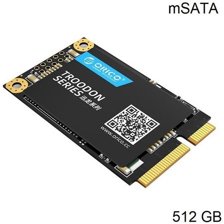 Orico mSATA interne SSD 512GB  - Troodon serie - 3D NAND flash - Zwart