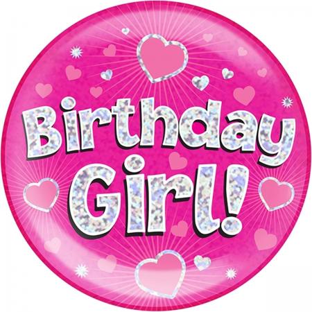 Mega Button “Birthday Girl”