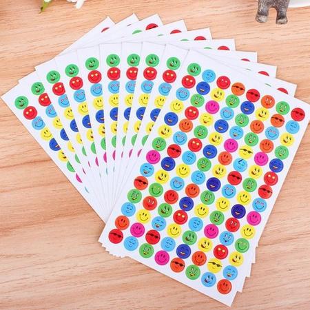 Super leuke 10 vellen beloning stickers voor kinderen - Emoji Emoticon Kinderstickers