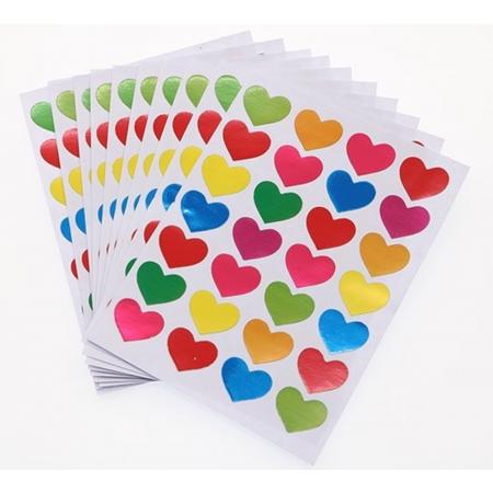 Super leuke 10 vellen beloningsstickers voor kinderen – Gekleurde egale hartjes – Kinderstickers – Hobby stickers – Stickers om te belonen – Stickers voor kinderen – Gekleurde stickers – Stickers voor op school en kantoor