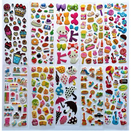 Super leuke 10 vellen stickers - Hoge kwaliteit kinderstickers - Snoep Dokter Muziek