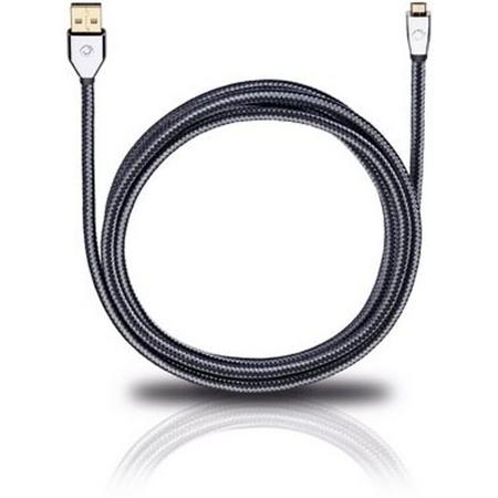 OEHLBACH 1m i-Connect UM-B/U 150 1m Micro-USB B USB A Mannelijk Mannelijk Grijs USB-kabel