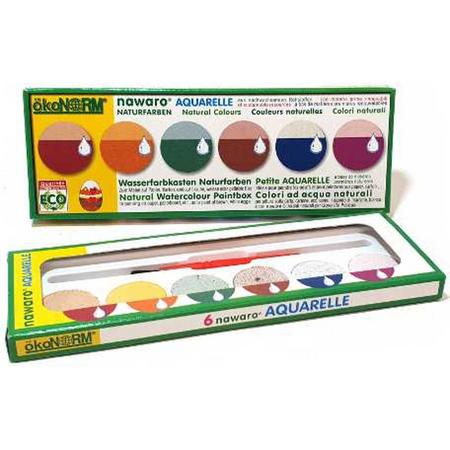 Verfdoos - Aquarel (water) 6 kleuren