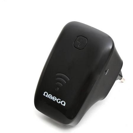 Omega Wi-Fi Repeater 300 Mbps 2T2R Zwart
