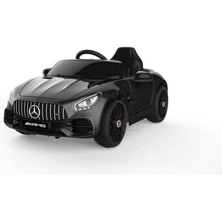 Mercedes GT Licensed Elektrische Kinder Accu Auto 12v met afstandsbediening zwart