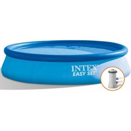 Oneiro’s Luxe Intex Easy Set Zwembad - 366x76cm - met Filterpomp - zomer – tuin – spelen - speelgoud – buitenspeelgoed – zwembad – zwemmen – zomer – intex – tuinaccessoires – koelen – opblaasbaar