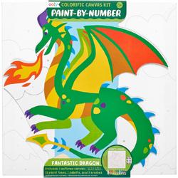 Ooly - Colorific Canvas Paint by Number Kit - Fantastic Dragon