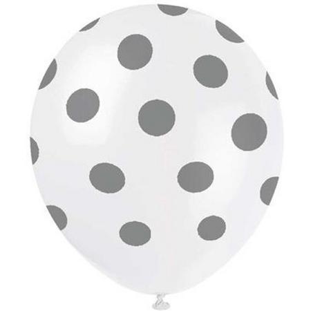 Ootje Kadootje ballonnen Dot White Gray Dots